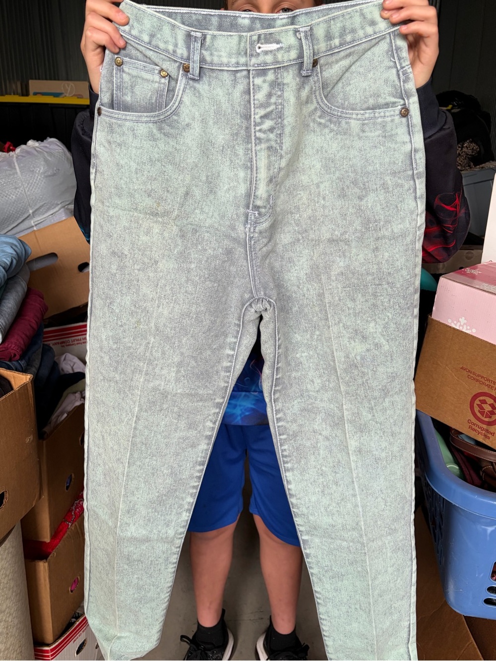 Women’s Vintage Braxton Acid Wash DenimJeans. Mint green. Never Worn. Size 7.